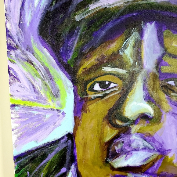 Notorious BIG Original Acrylic on Canvas - Picture 3 of 4